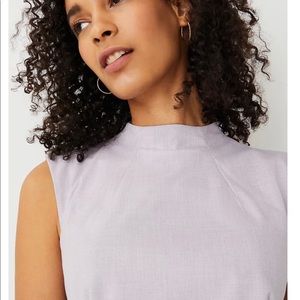 Ann Taylor Light Purple Mock Neck Sheath Dress